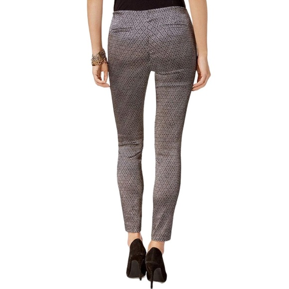 Alfani Silver Y2K Ikat Elastic Band Pull On Ankle Trouser Pant Women’s 4​ - Picture 5 of 11